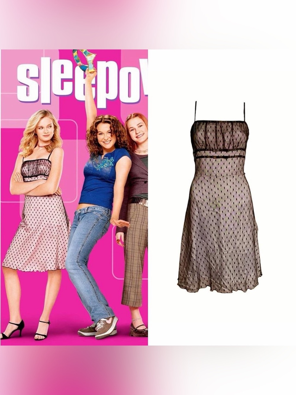 Polka Dot Mesh Homecoming Dress As Seen On Staci In Sleepover Movie
